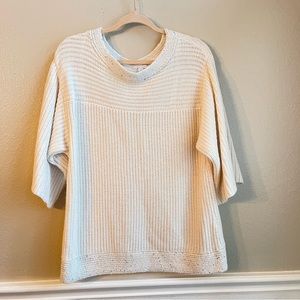 NY&Co 3/4 sleeve scoop neck chunky sweater size Large